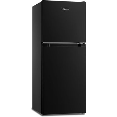 Midea 4.5 Cu Ft Compact Refrigerator and Freezer, 2 Door, Stainless Steel