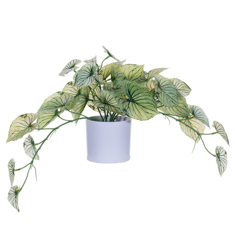 16'' Faux Plant in Pot, Light Green