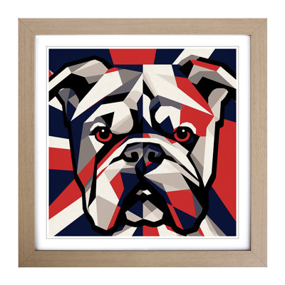 British Bulldog Constructivism No.2 - Framed Print