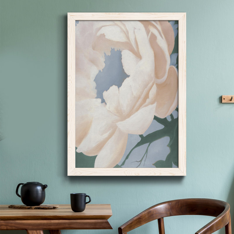 Étude florale I, reproduction encadrée de qualité supérieure - prête à être accrochée, Papier blanc
