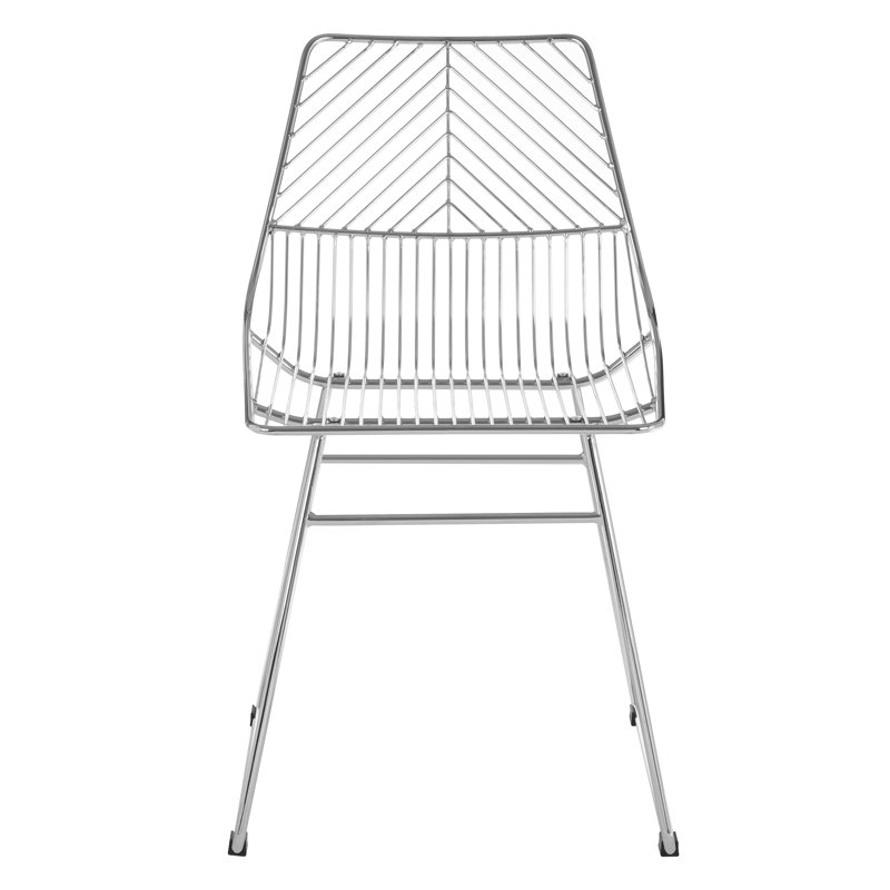 Kamini Patio Dining Side Chair, Silver