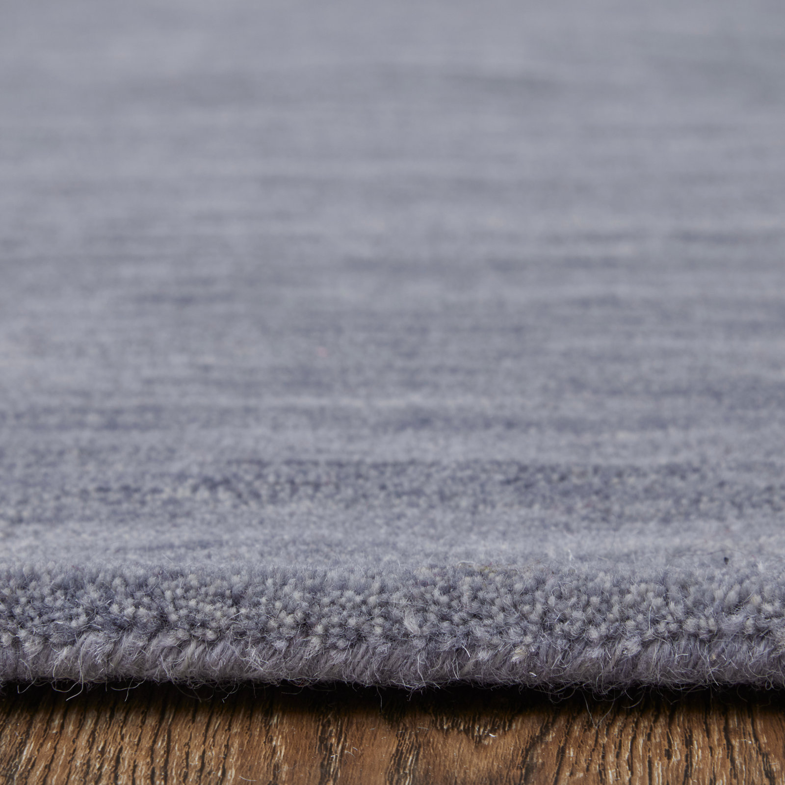 Kaden Smoke Hand-Woven Wool Shag Rug, Runner 2'6" x 8'
