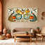 Paon, fruit et motif floral, ensemble de 3 impressions sur toile-2072623850