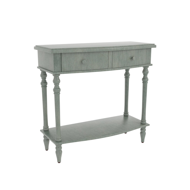 Table de bout à 2 tiroirs avec rangement Claflin, Vert foncé