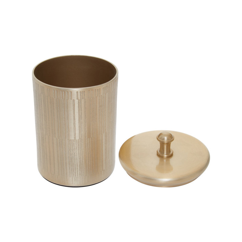 Strout Metal Jar, Gold