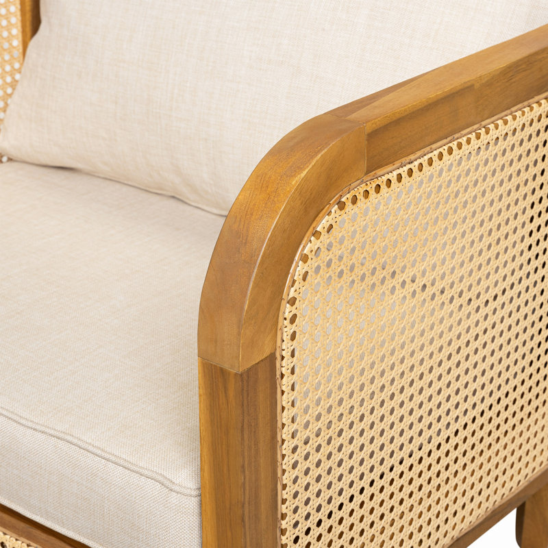 Chaise avec accoudoirs rembourrée pour l'extérieur