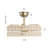 18.5" Coastal Boho Rattan Caged Ceiling Fan With Light Kit and Remote Control-129067987
