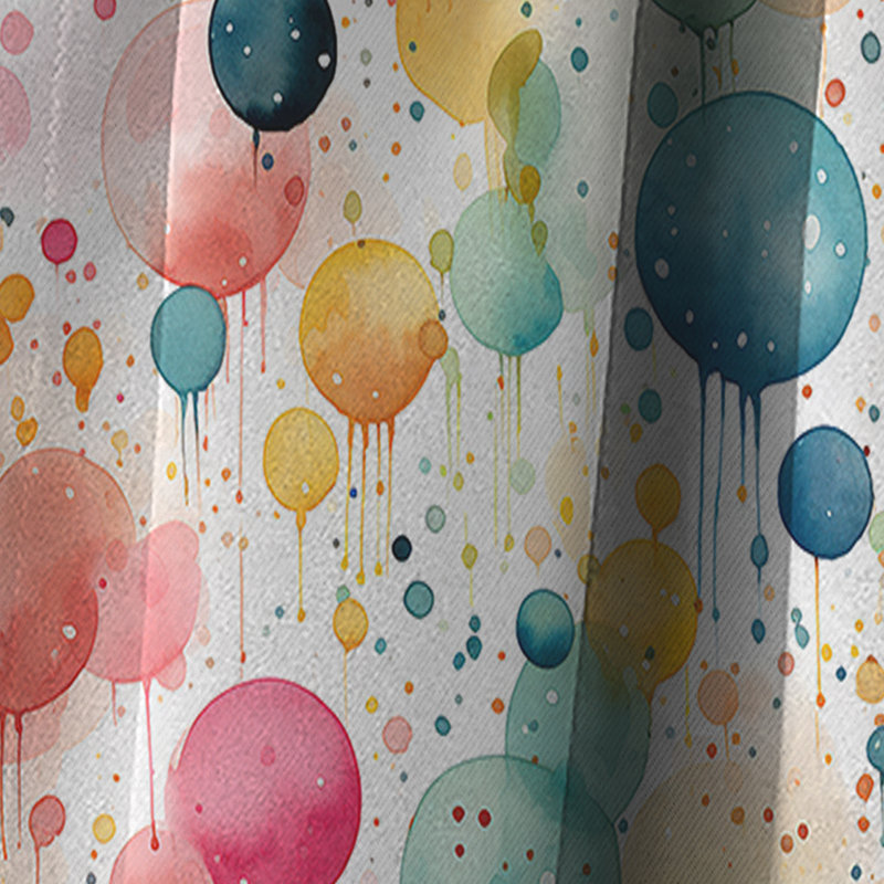 Motif à pois Watercolor Dreams - Rideau abstrait - Rideau occultant - 1 panneau, L 52 po x L 95 po