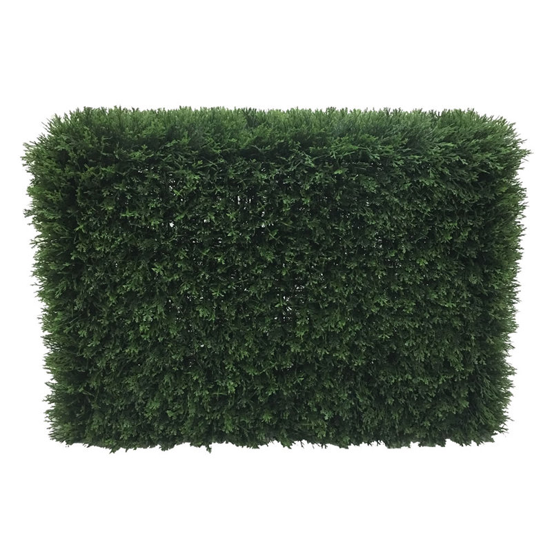 Vickerman Everyday Green Cedar Hedge, 24" H x 36" W x 12" D
