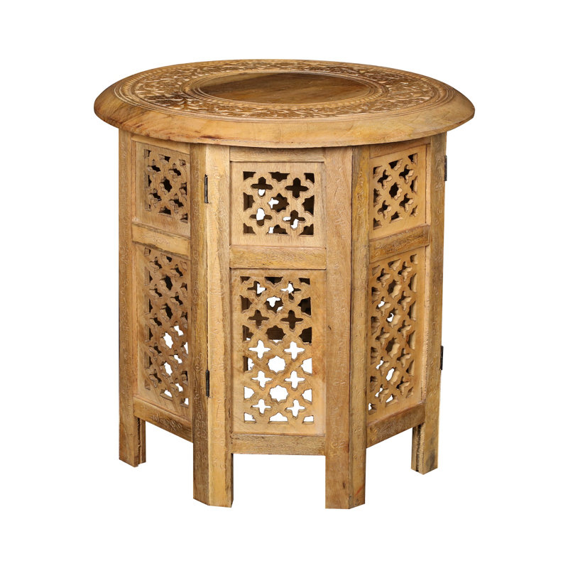 Abbeyville Frame Round Side Table, 45cm H x 45cm W x 45cm D, Natural