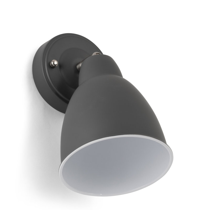 Grey Industrial Style Directional Switched Wall Light