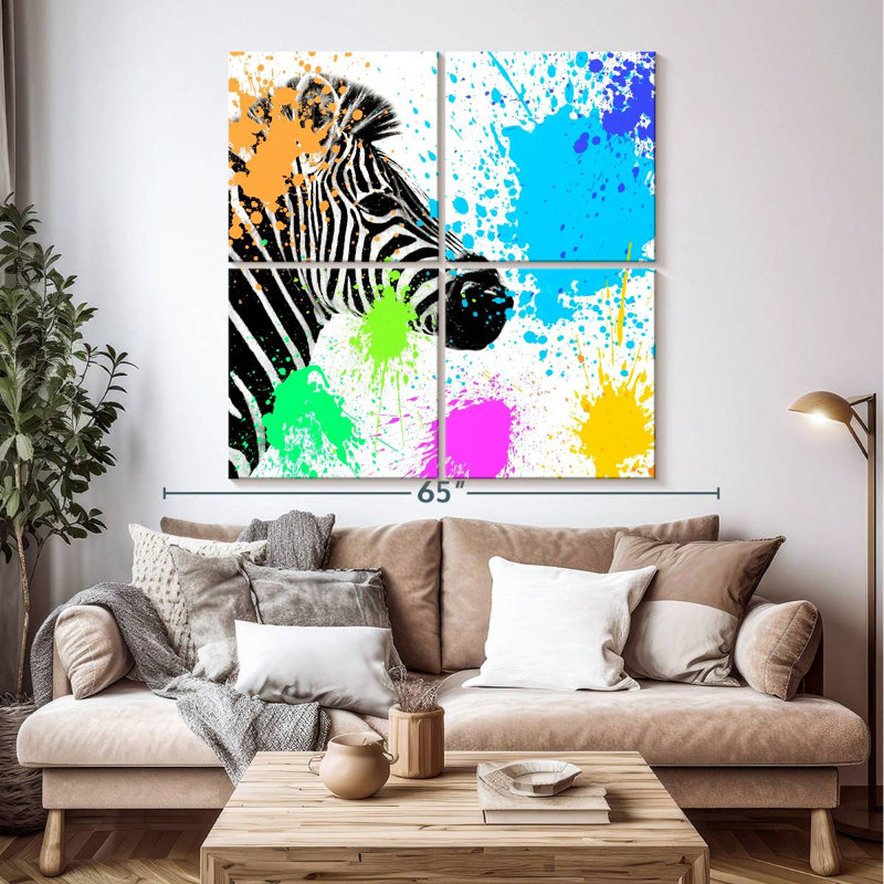 Brampt Zebra I, 50" H x 50" W