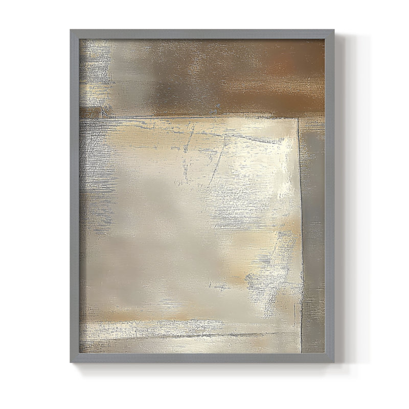 «Abstract Abstract», reproduction encadrée - prête à être accrochée - fabriquée aux États-Unis, Gris, H 20 po x l 16 po