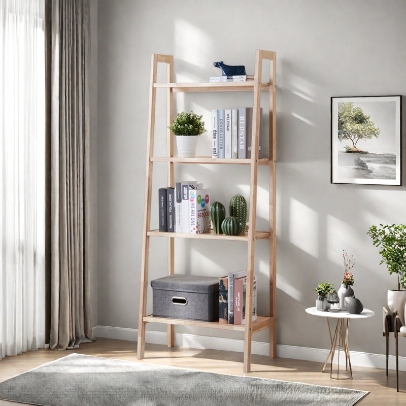 High-quality and stylish bookcase, (4 tablettes) H 59,4 po x l 23,6 po x P 13,7 po, Brun