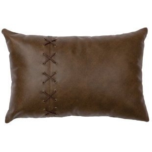 Coussin en cuir Caribou