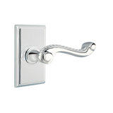 Wave/Drop Keyed (Entry) Door Lever with Rectangle Rosette