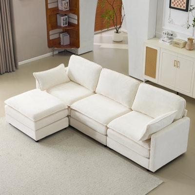 Canapé modulaire Royer avec conception modulaire et velours côtelé de qualité supérieure
