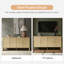 Buffet cannelé moderne à 4 portes avec gestion des câbles 63 po Martha-664394838