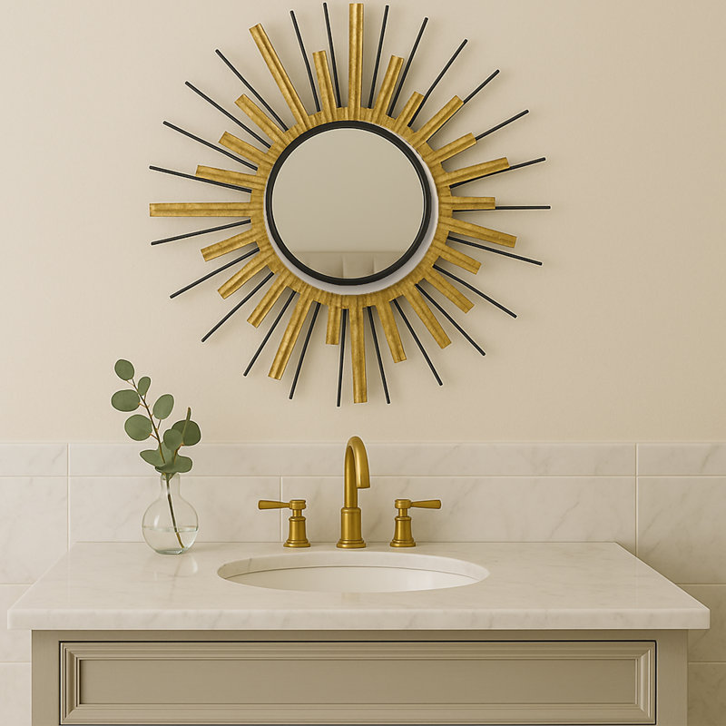 Sunburst Metallic Mirrored Wall Art