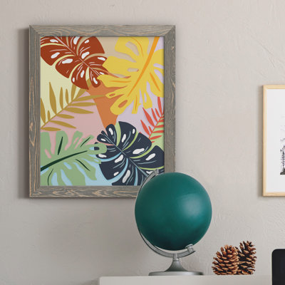 «Tropical Foliage II», peinture sur toile encadrée