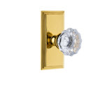 Grandeur Carré Plate Single Dummy with Fontainebleau Crystal Door Knob