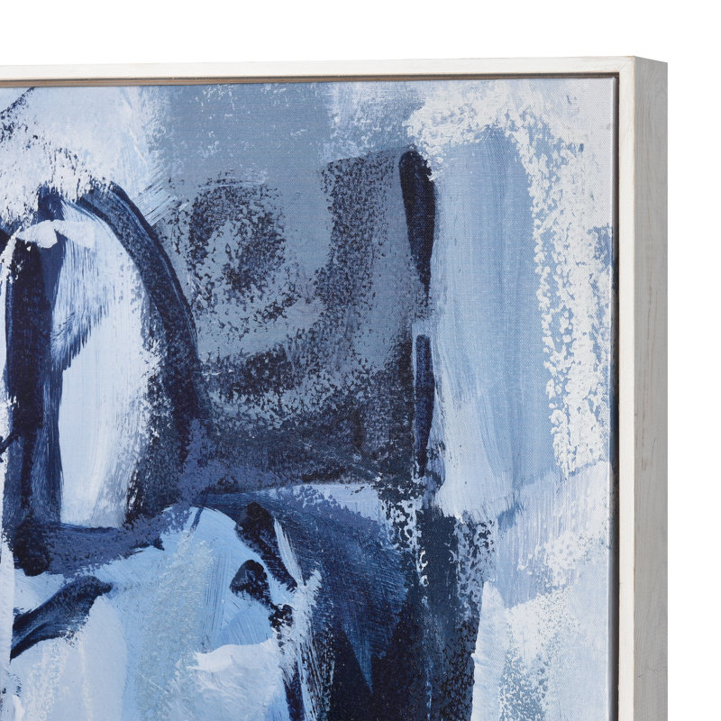 «Blue Flush», art mural encadré abstrait