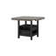 Table ronde à hauteur de comptoir en bois rond avec rangement à hauteur de comptoir avec plateau tournant noir / gris l 60 po x P 60 po