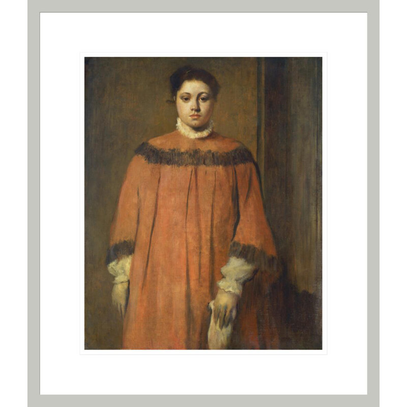 «Girl in Red» par Edgar Degas, impression giclée sur cadre, 20.52" H x 17.75" W