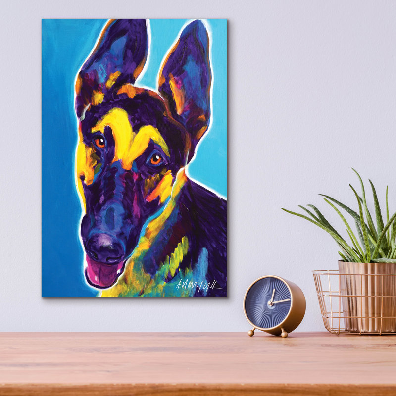 "Gsd - Ajax" par Dawg Painter, H 16 po x l 12 po x P 0,13 po