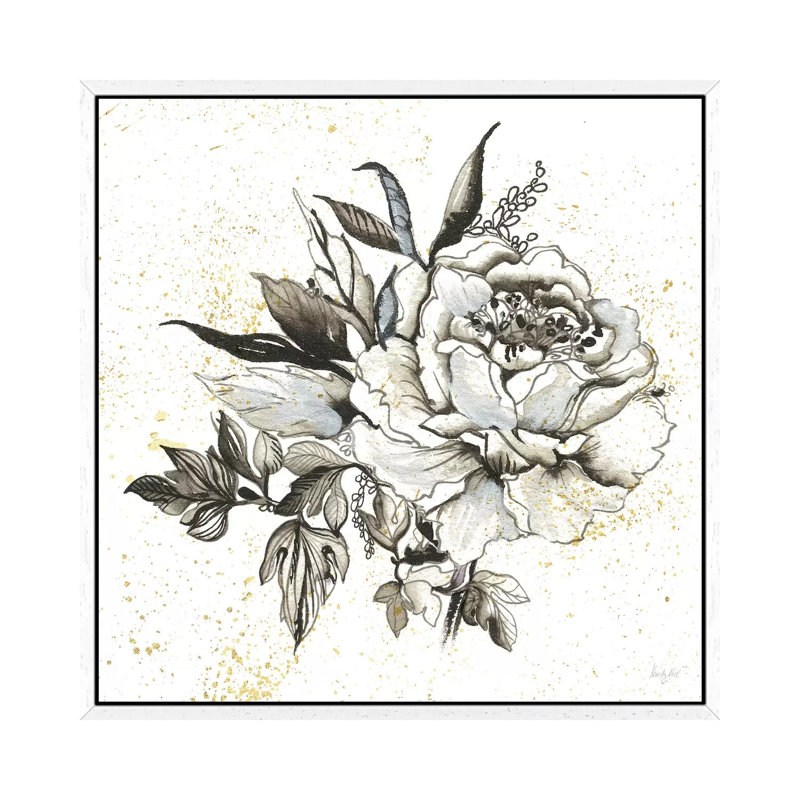 Elegance II by Kristy Rice - 1 Piece Wall Art on Canvas, 66.04cm H x 66.04cm W x 3.81cm D, White Framed