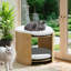 Lit pour chat surélevé pour chats d'intérieur Arbre à chat mignon à 2 niveaux avec tapis moelleux ultra doux