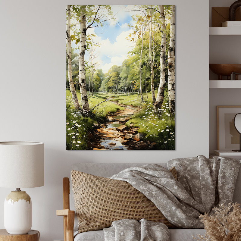 «Amercian Basswood Tree Forest III», reproduction sur toile, H 32 po x l 16 po x P 1 po, Toile tendue