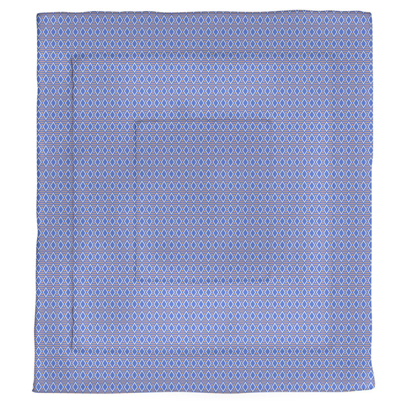 Édredon réversible simple Katelyn Elizabeth, Édredon simple, Bleu / orange