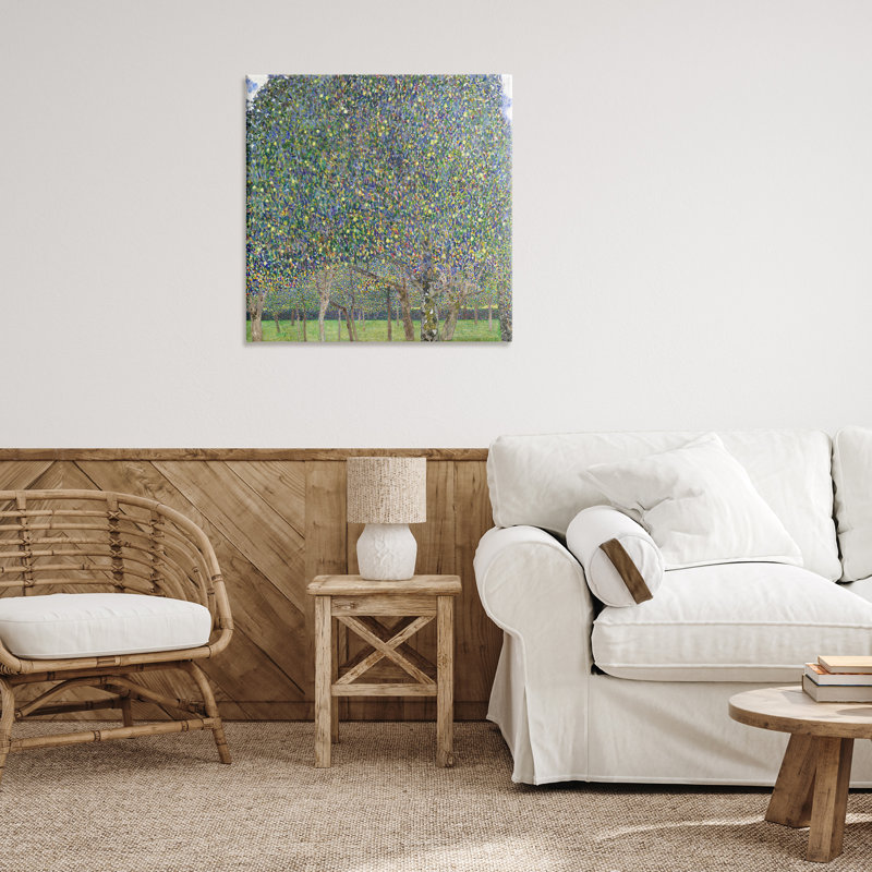 "Abstract Mosaic Trees", art mural sur toile par Gustav Klimt, H 30 po x l 30 po