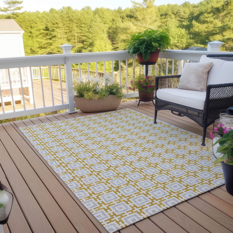 Tapis intérieur / extérieur Loreen avec envers antidérapant, Rectangle 8 pi x 10 pi