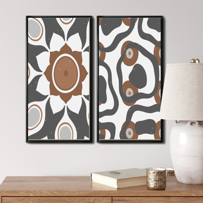 «Retro Abstract Colorful Colorful Geometric Designs IX», ensemble de 2 impressions