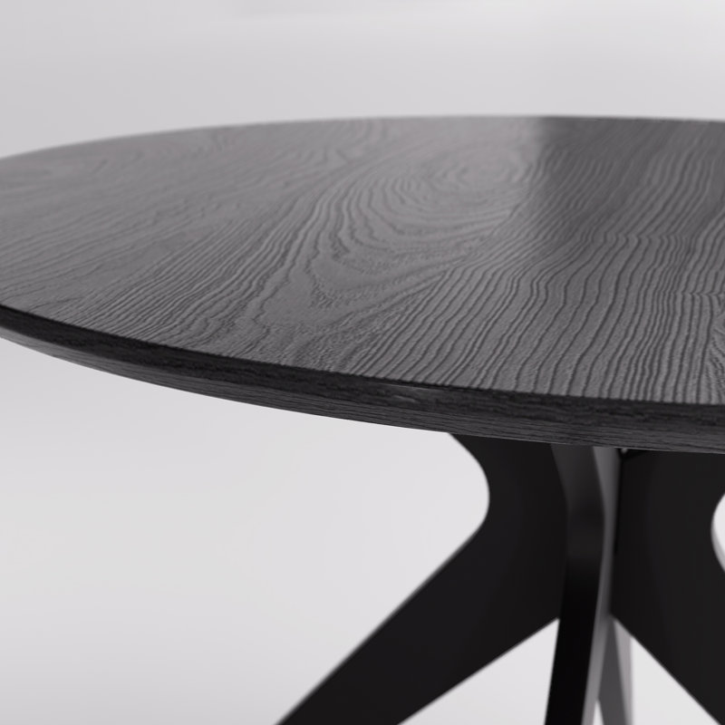 Table de salle à manger 45,2 po, Noir