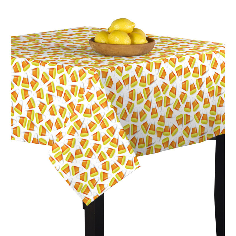 Sisneros Halloween Tablecloth, 70" x 70", White
