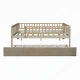 Sturdy and Versatile Daybed with Trundle and Guardrails for Optimal Rest