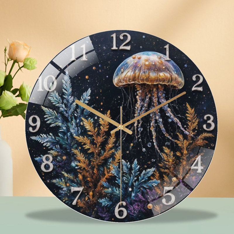 Horloge murale en verre 12 po