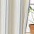 Linen Blend Striped Grommet Light Filtering Curtain Panel For Living Room-1547071029-1547071031