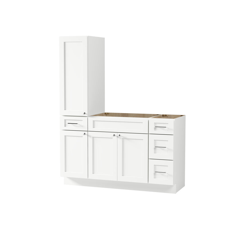 Meuble-lavabo simple 57 po Disar, Blanc