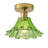 1-Light Brass Flush Mount Ceiling Light, Dimmable, E26 Base, Glass Shade, ETL Certified