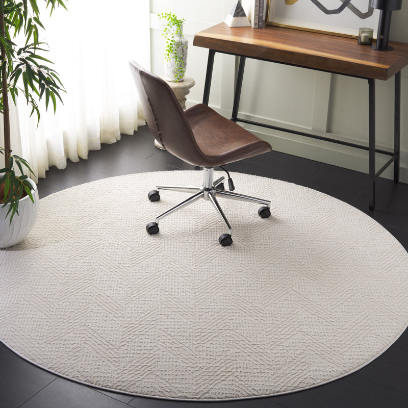 Latorya Performance Geometric Rug, Round 6'7"