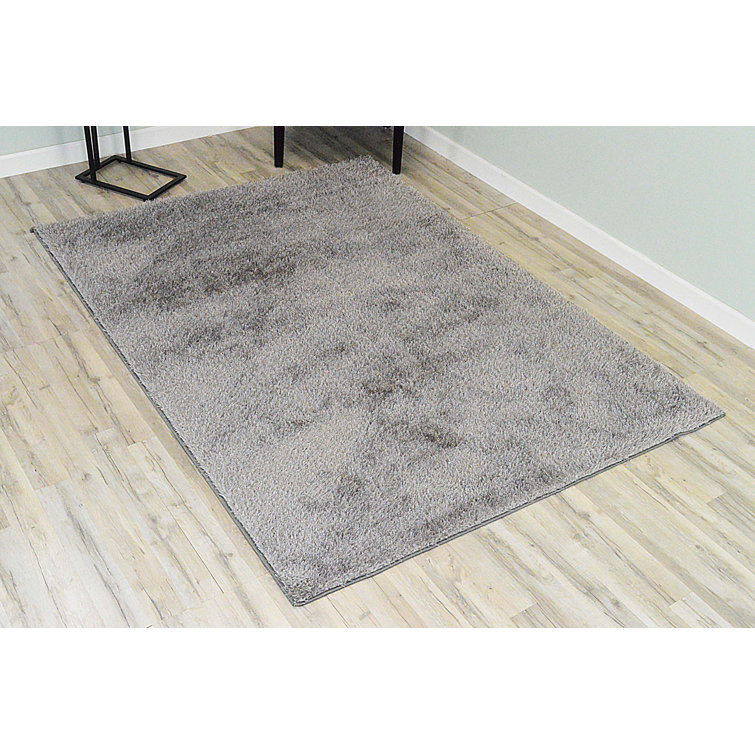 Tapis gris zone poils longs Rauch