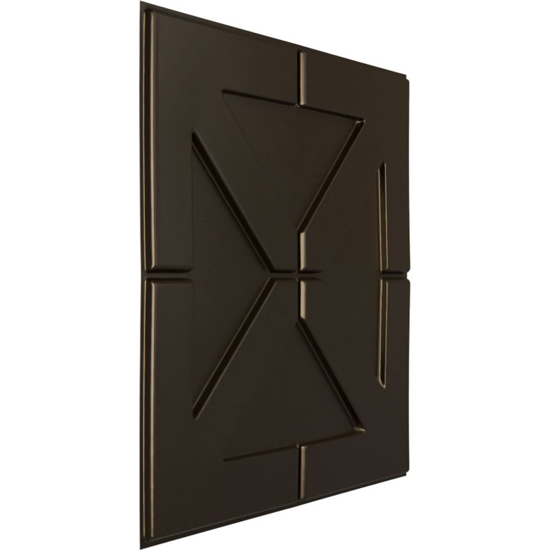 Panneau mural décoratif 3D X 19 po x l 19 5/8 po xander EnduraWall, bronze foncé métallique (couvre 2,67 pieds carrés)