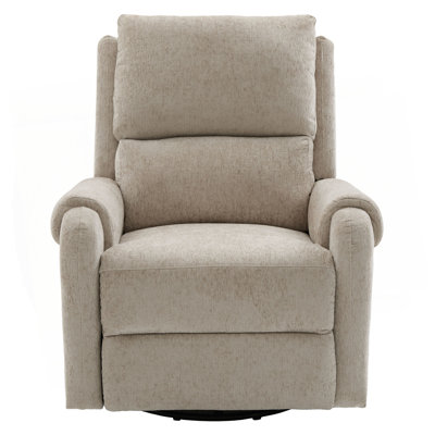 Ambria Manual Massage Recliner Chair With Swivel, Rocking, And Storage Pocket