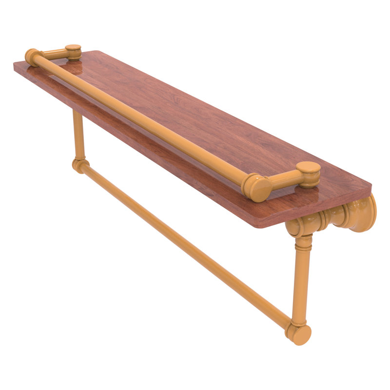 Tablette flottante avec barre à serviettes Carolina, Jaune doré