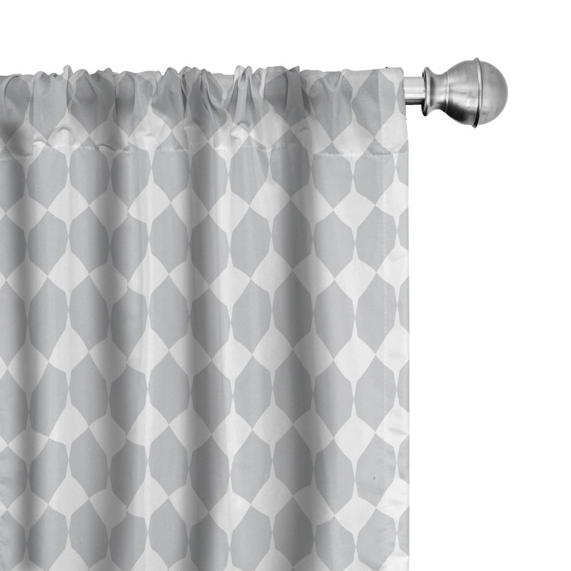 Geometric Semi-Sheer Rod Pocket Sliding Panel, 28" x 84"
