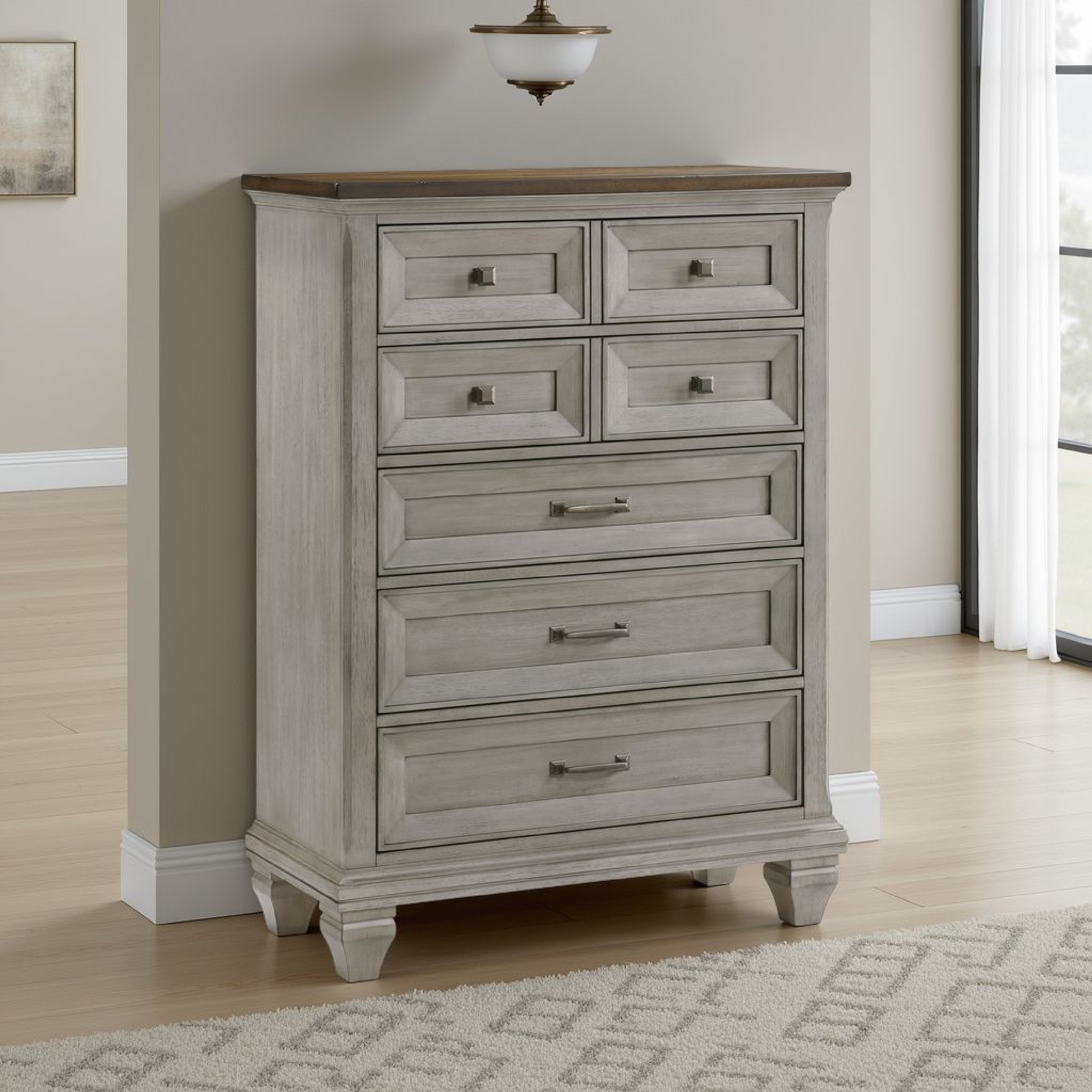 brown gray dresser Bush Home Atria 6 Drawer Dresser main image 1